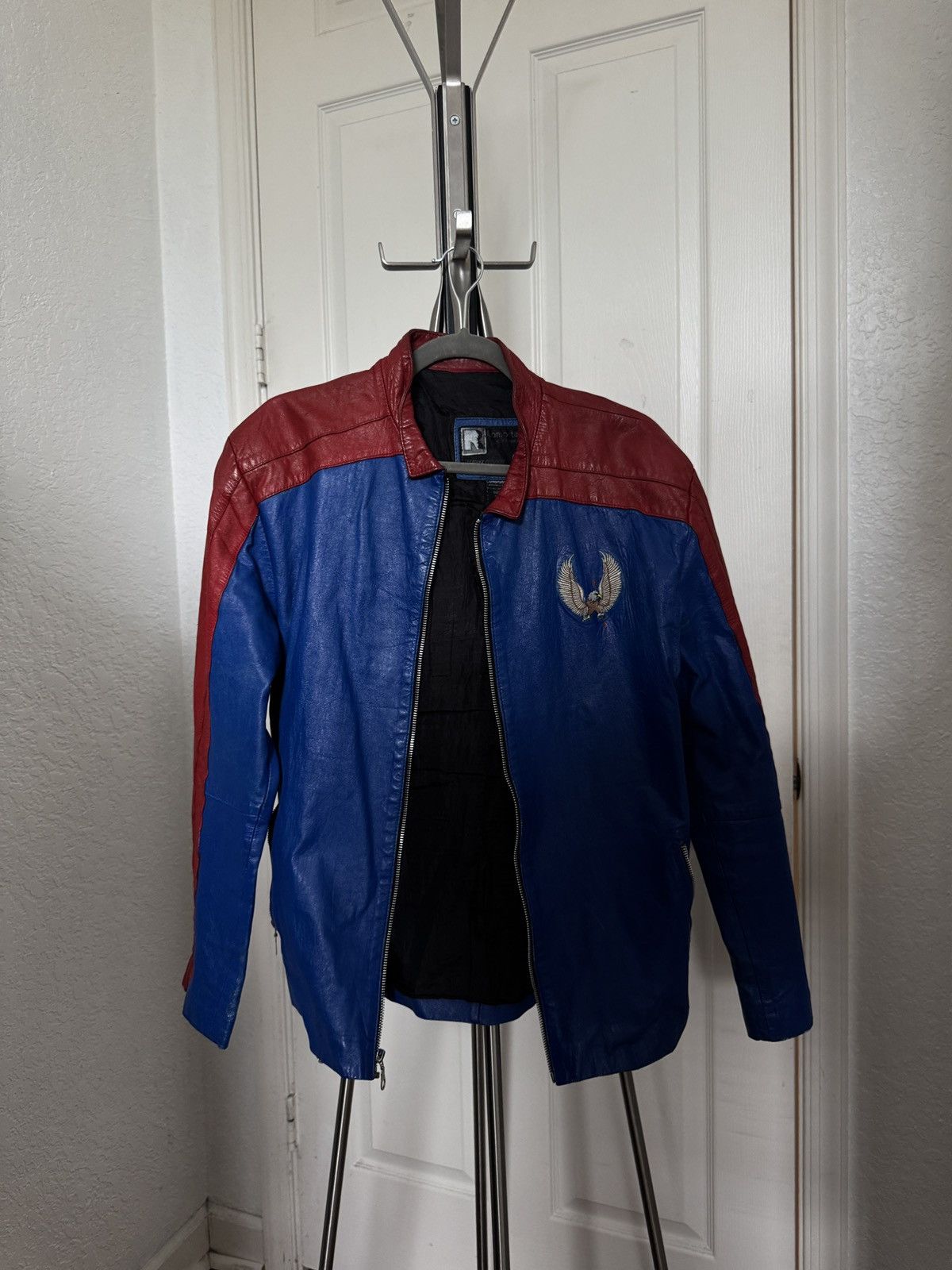 Vintage Red and Blue Vintage Leather Jacket Size US M / EU 48-50 / 2 - 2 Thumbnail