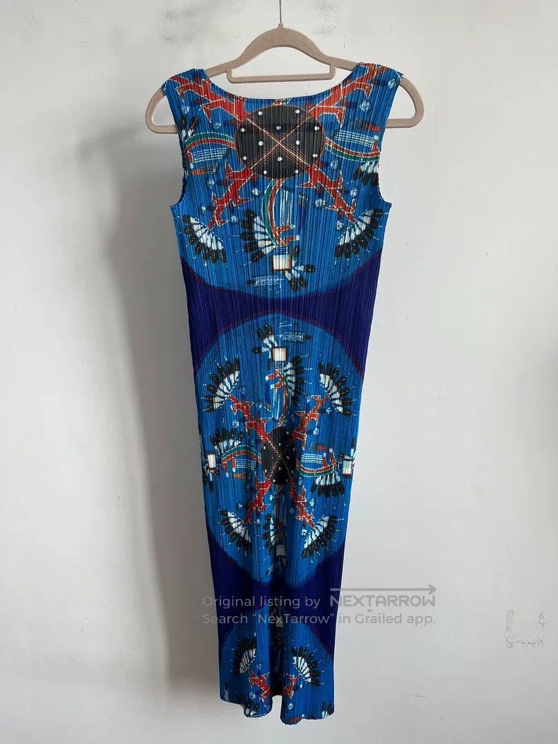 Issey Miyake Issey Miyake Blue Dress Size L / US 10 / IT 46 - 2 Thumbnail