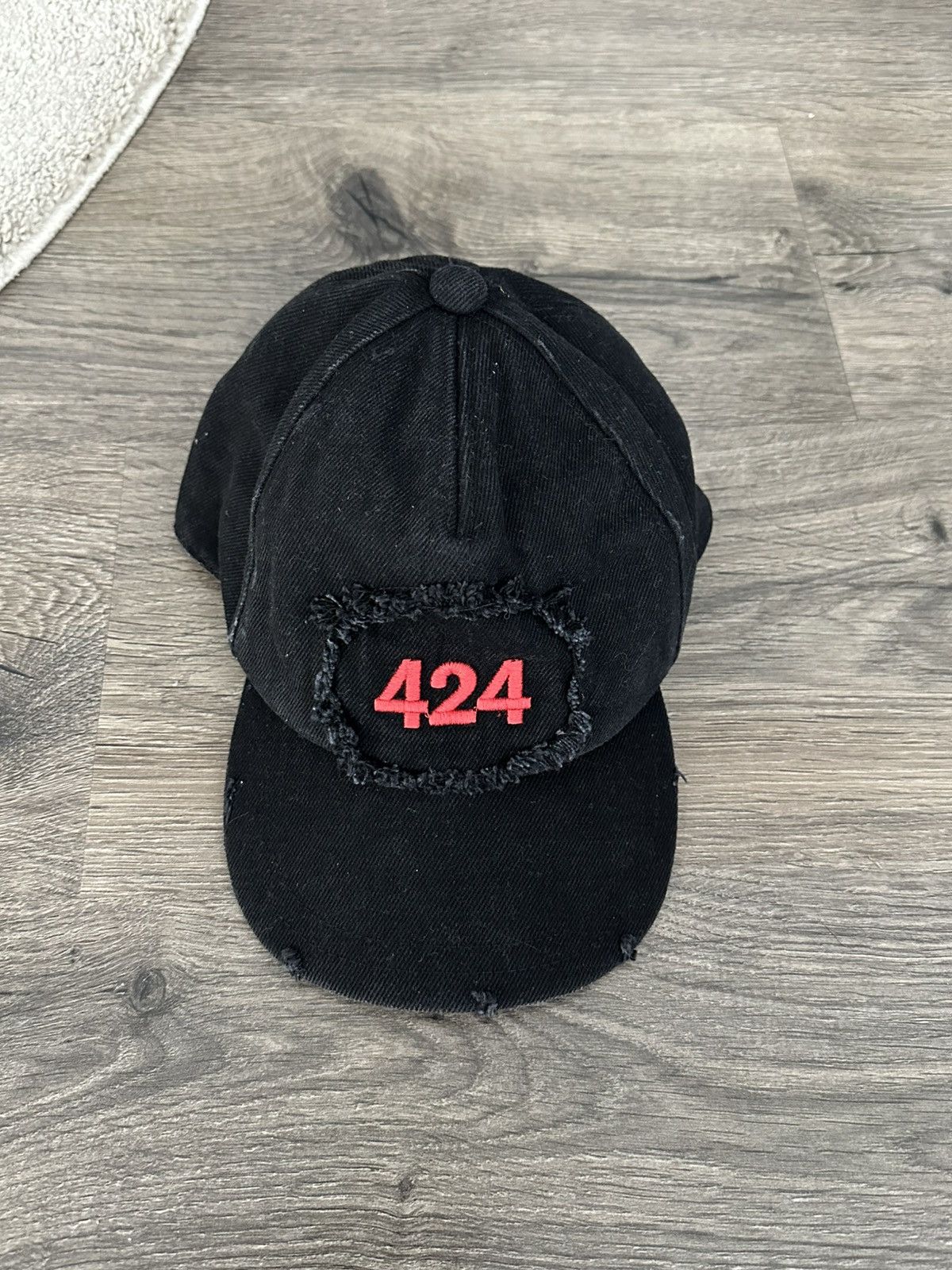 424 424 denim cap black OS | Grailed