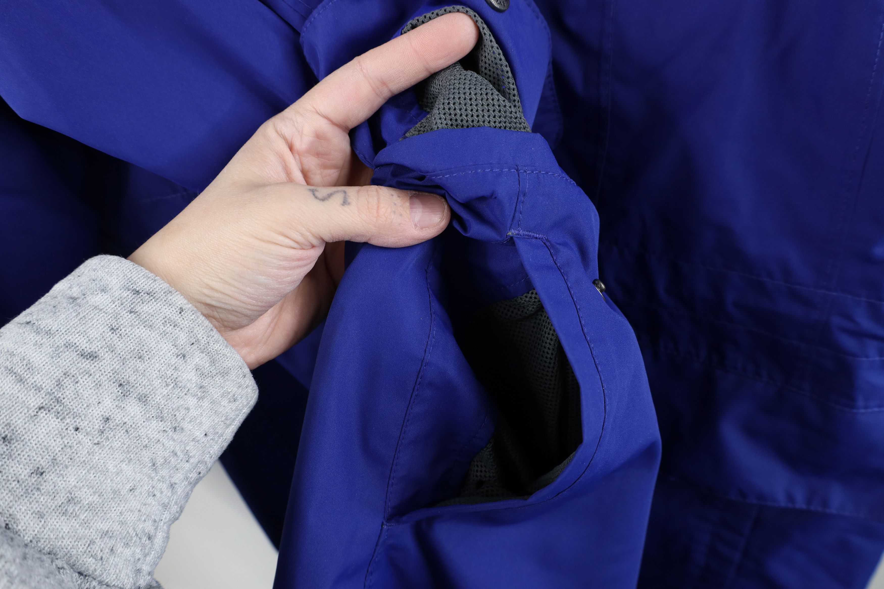 Lands' End × Vintage Vintage Lands End Hooded Full Zip Rain Parka Jacket Blue Size 3XL / US 20-22 - 7 Thumbnail