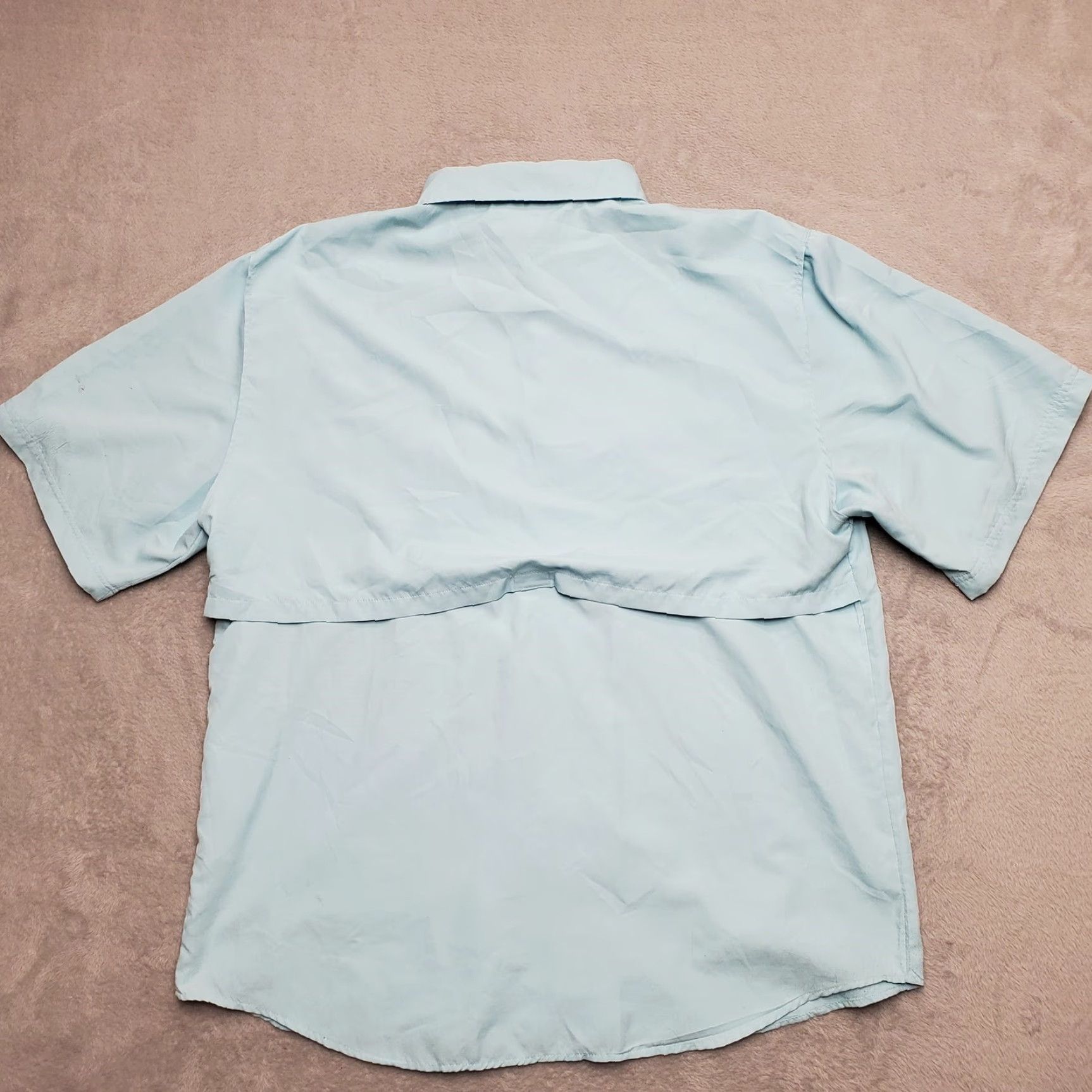 Vintage Killik Shirt Mens XL Blue Vented Short Sleeve Outdoor Hiking Gorp Camping Button-Up Size US XL / EU 56 / 4 - 7 Thumbnail