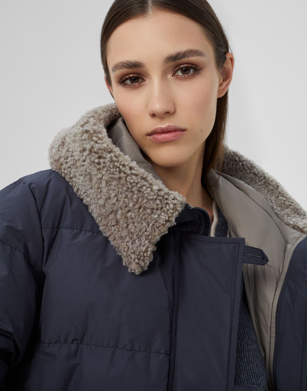 Brunello Cucinelli o1la1rc1a0225 Padded Jacket in Navy Size M / US 6-8 / IT 42-44 - 4 Thumbnail