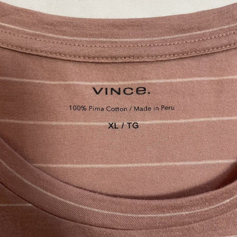 Vince NWT New $110 Vince Striped Pima Cotton Long Sleeve Tee Size Size XL / US 12-14 / IT 48-50 - 6 Thumbnail