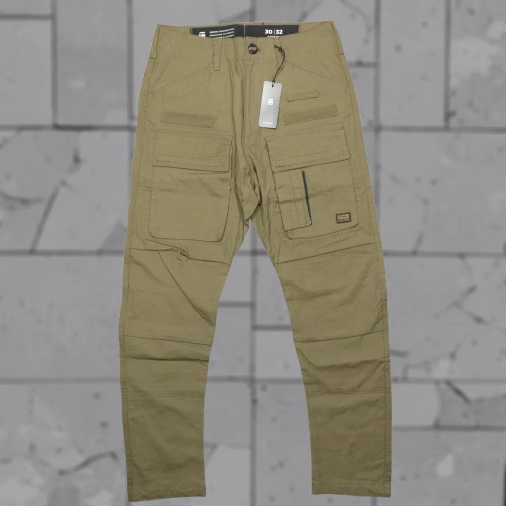 G-Star G-Star Raw 3D Regular Tapered Cargo Pants Men 30x32 Ripstop Dark Olive Camouflage Pockets Cargo Pants Mens for Casual Wear Size US 30 / EU 46 - 1 Thumbnail