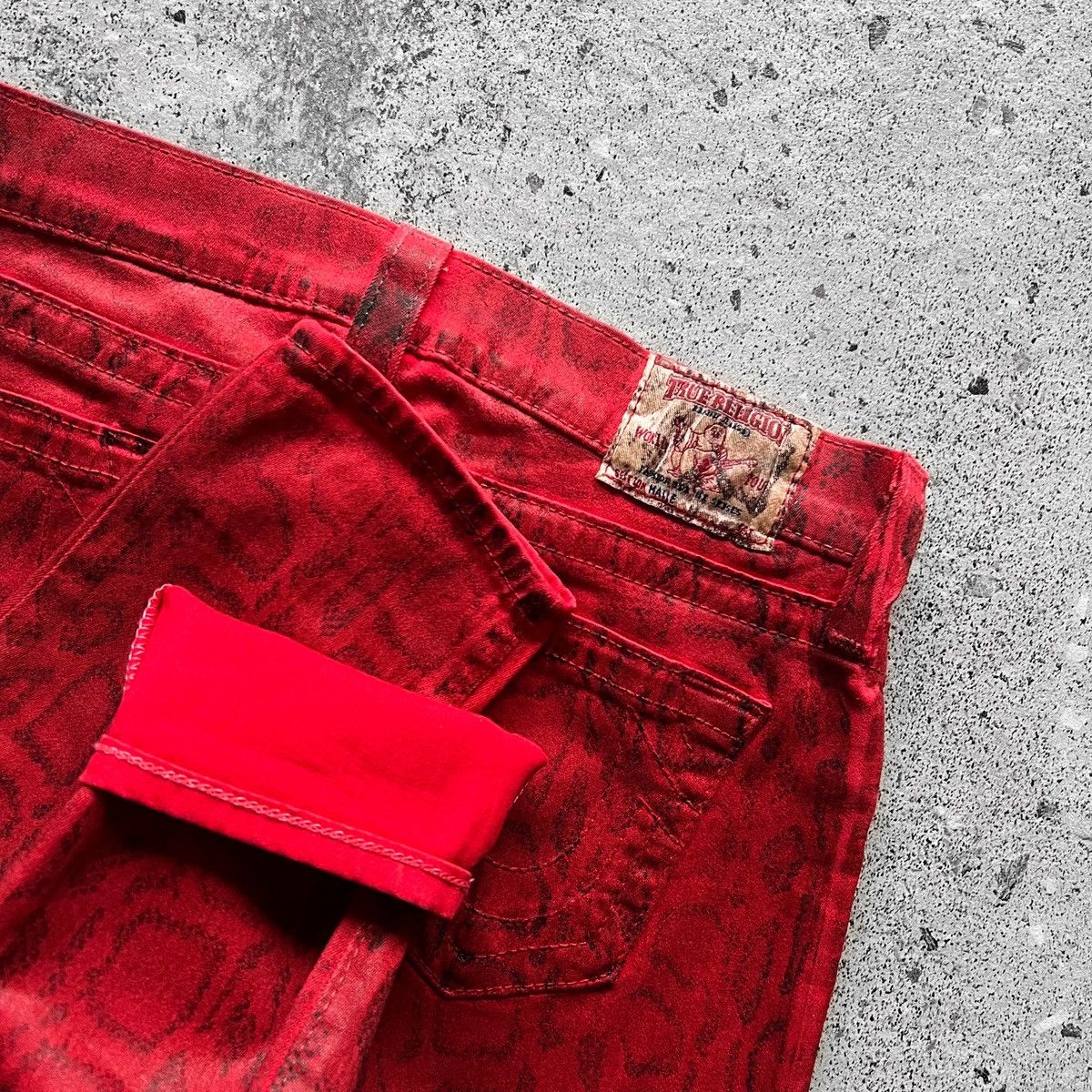 True Religion True Religion Womens Red Slim Fit Jeans Pants Made in USA Size 28" / US 6 / IT 42 - 6 Thumbnail