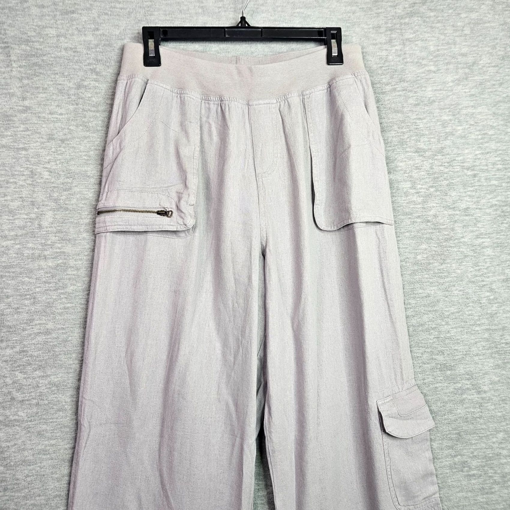 Soft Surroundings Soft Surroundings Cargo Linen Pants Beige Size TM Tall M Women Relaxed Cargo Pants Linen Beige M Tall Women Size 32" / US 10 / IT 46 - 5 Thumbnail
