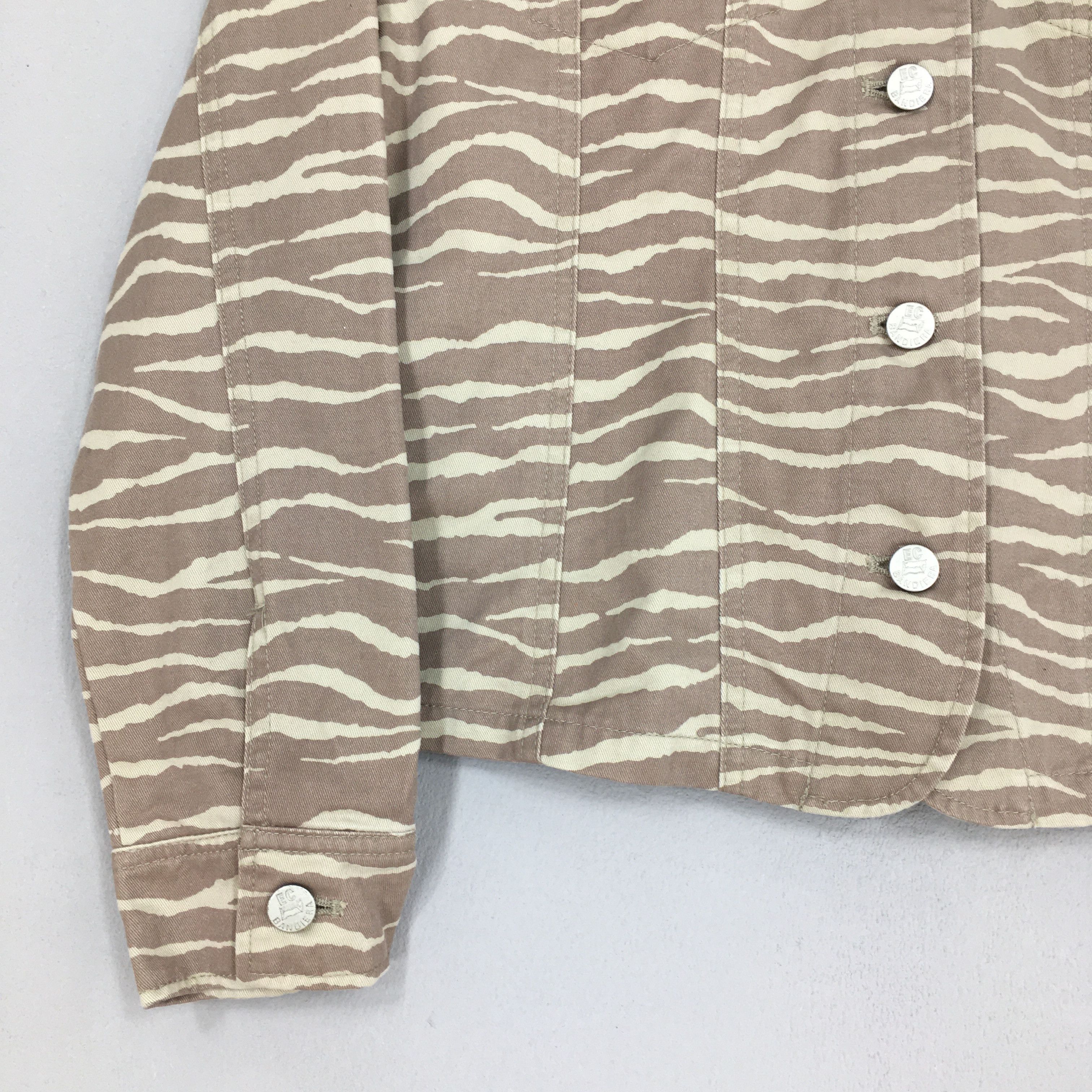 Emporio Armani × Enrico Coveri Enrico Coveri Bandiera Tiger Stripes Trucker Jacket Medium Size M / US 6-8 / IT 42-44 - 3 Thumbnail