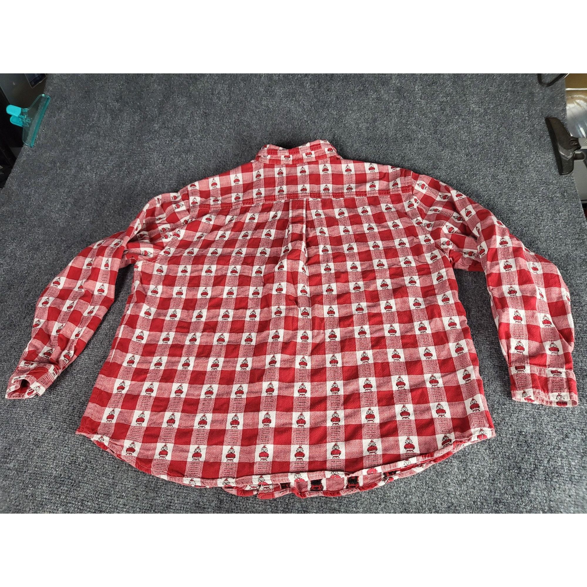 Vintage Vintage 90s Westbound Plaid Gingham Santa Button Down Shirt Size L / US 10 / IT 46 - 9 Thumbnail