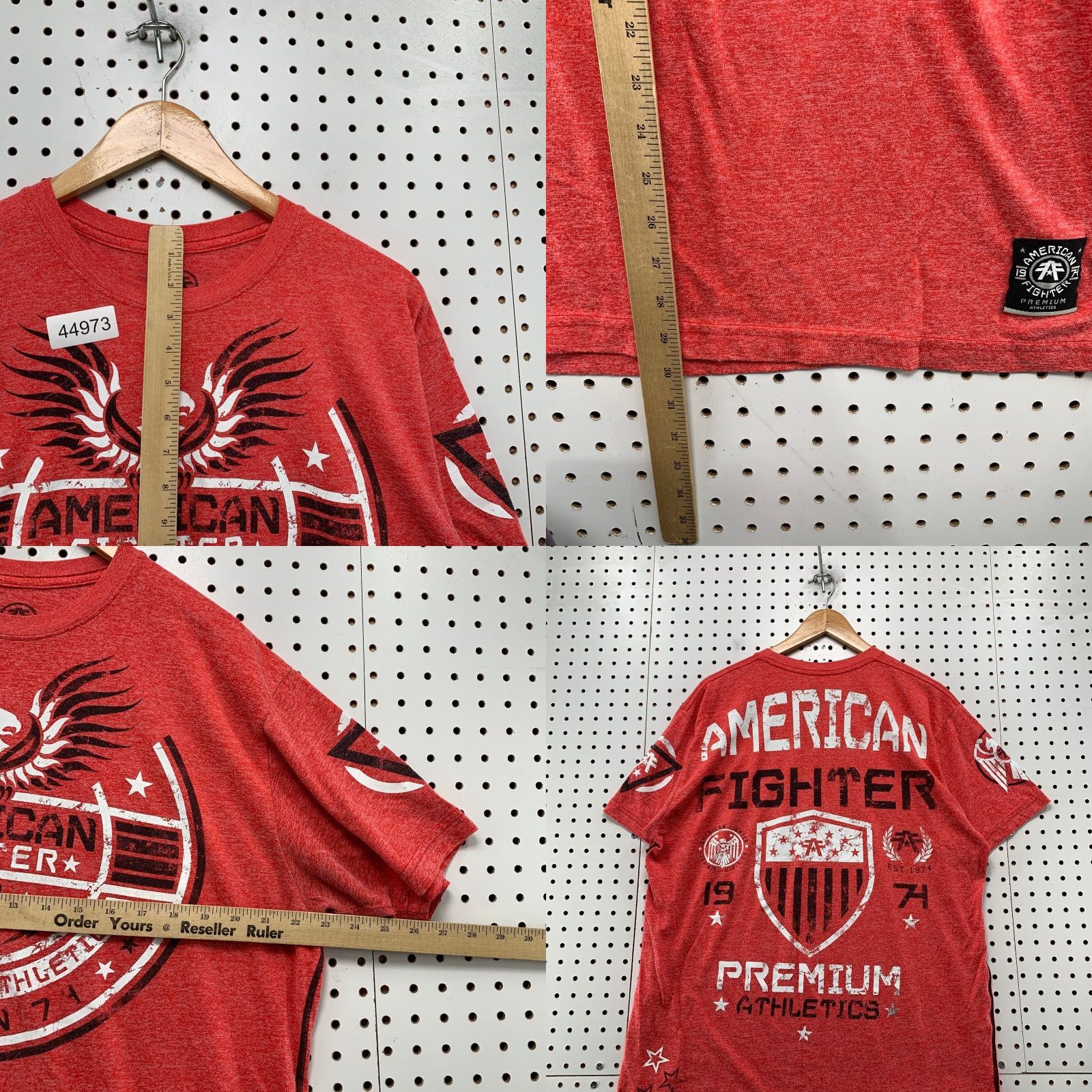 Vintage American Fighter Shirt Mens 2XL Red Premium UFC MMA Training Shirt Shirt Size US XXL / EU 58 / 5 - 8 Thumbnail
