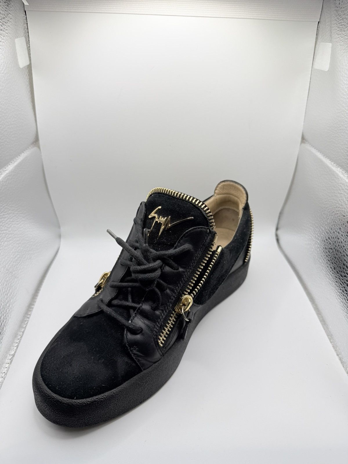 Giuseppe Zanotti Giuseppe Zanotti Black Low-Top Sneakers Size US 8.5 / EU 41-42 - 9 Thumbnail