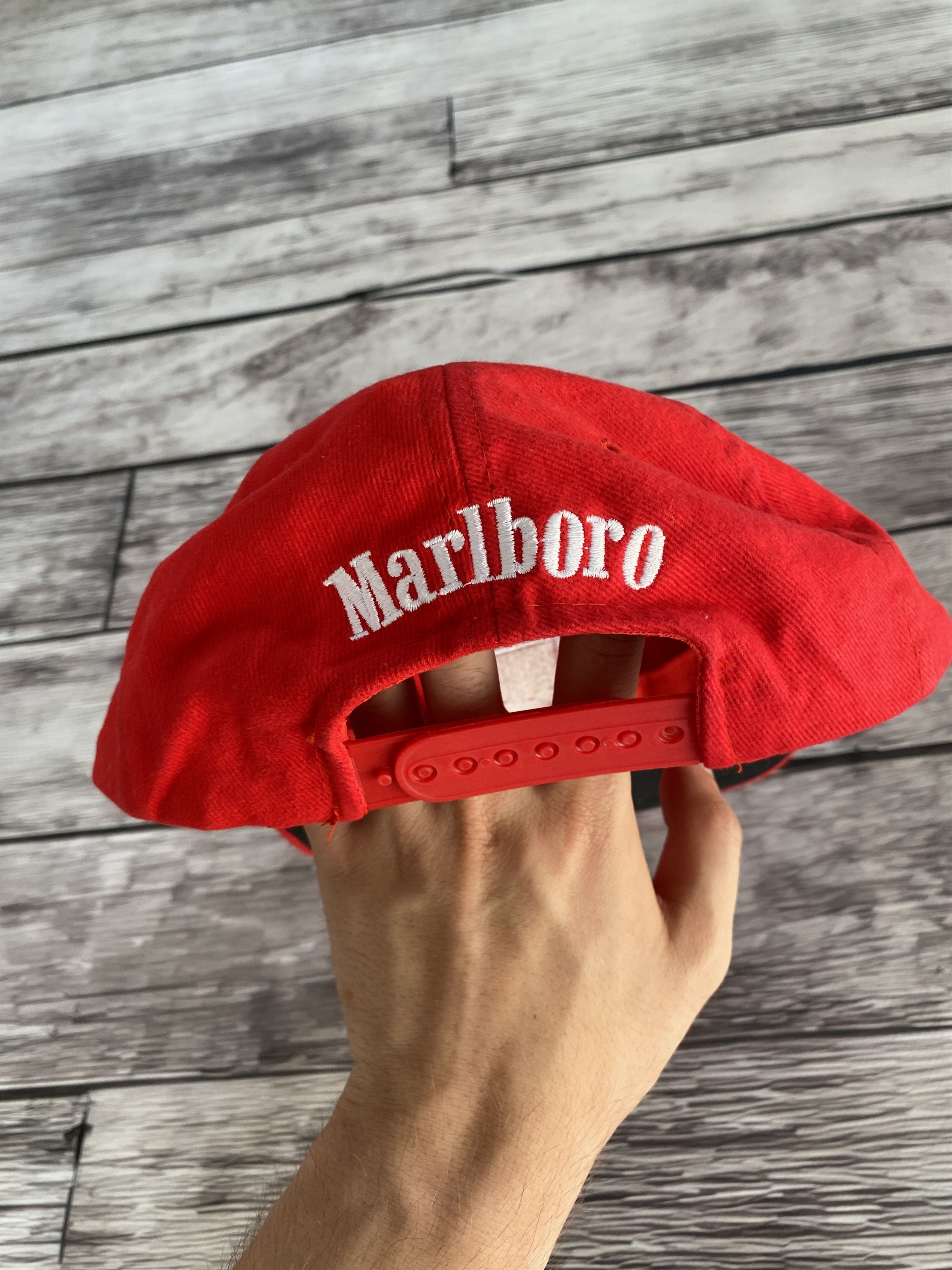 Marlboro × Vintage Vintage Malboro Cap Hat Big Logo F1 Ferrari Mercedes Size ONE SIZE - 4 Thumbnail