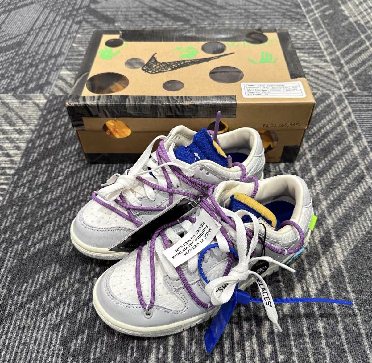 Off-White Off-White x Nike Dunk The 50 No.48 Co-branded Sneakers J42 Size US 6 / IT 36 - 1 Thumbnail