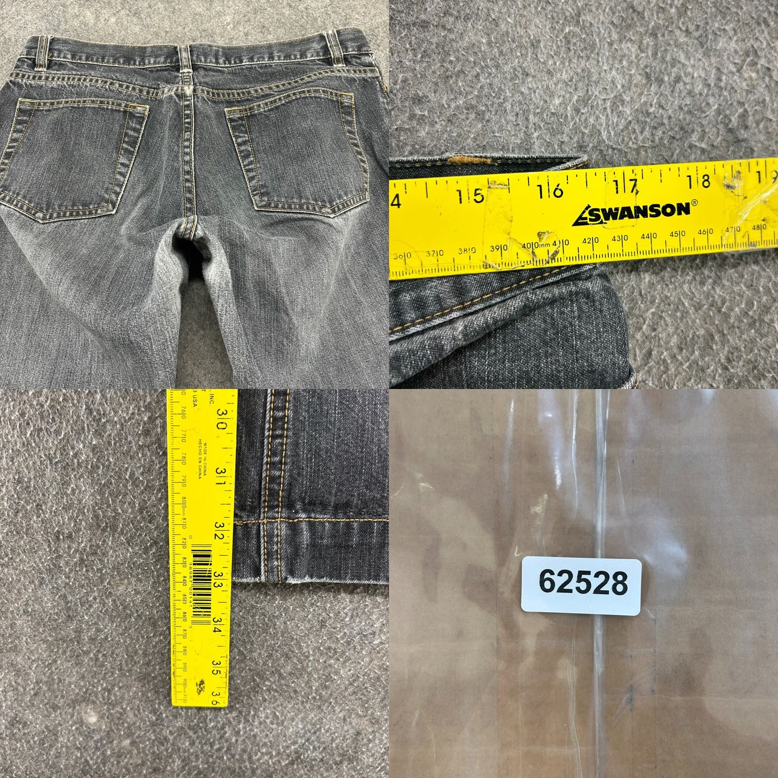 Gap VINTAGE Gap Jeans Womens 8 Black Flare Long Lean Stretch Cotton Distressed Y2K Denim 5-Pocket Regular Inseam 33in Slimming Retro 90s Size 30" / US 8 / IT 44 - 9 Thumbnail
