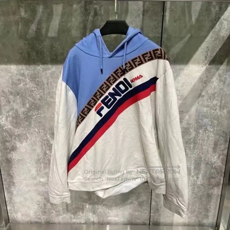 Fendi Fendi Women's XL White Cotton Hoodie Sweatshirt . Size XL / US 12-14 / IT 48-50 - 1 Thumbnail