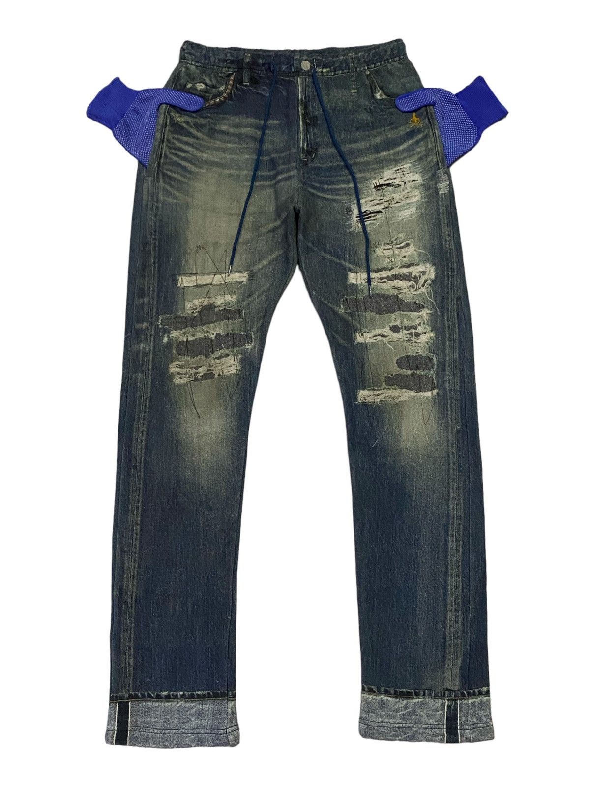 Hysteric Glamour Hysteric Glamour Distress Ripped Style Printed Jogger Pants Size US 30 / EU 46 - 2 Thumbnail