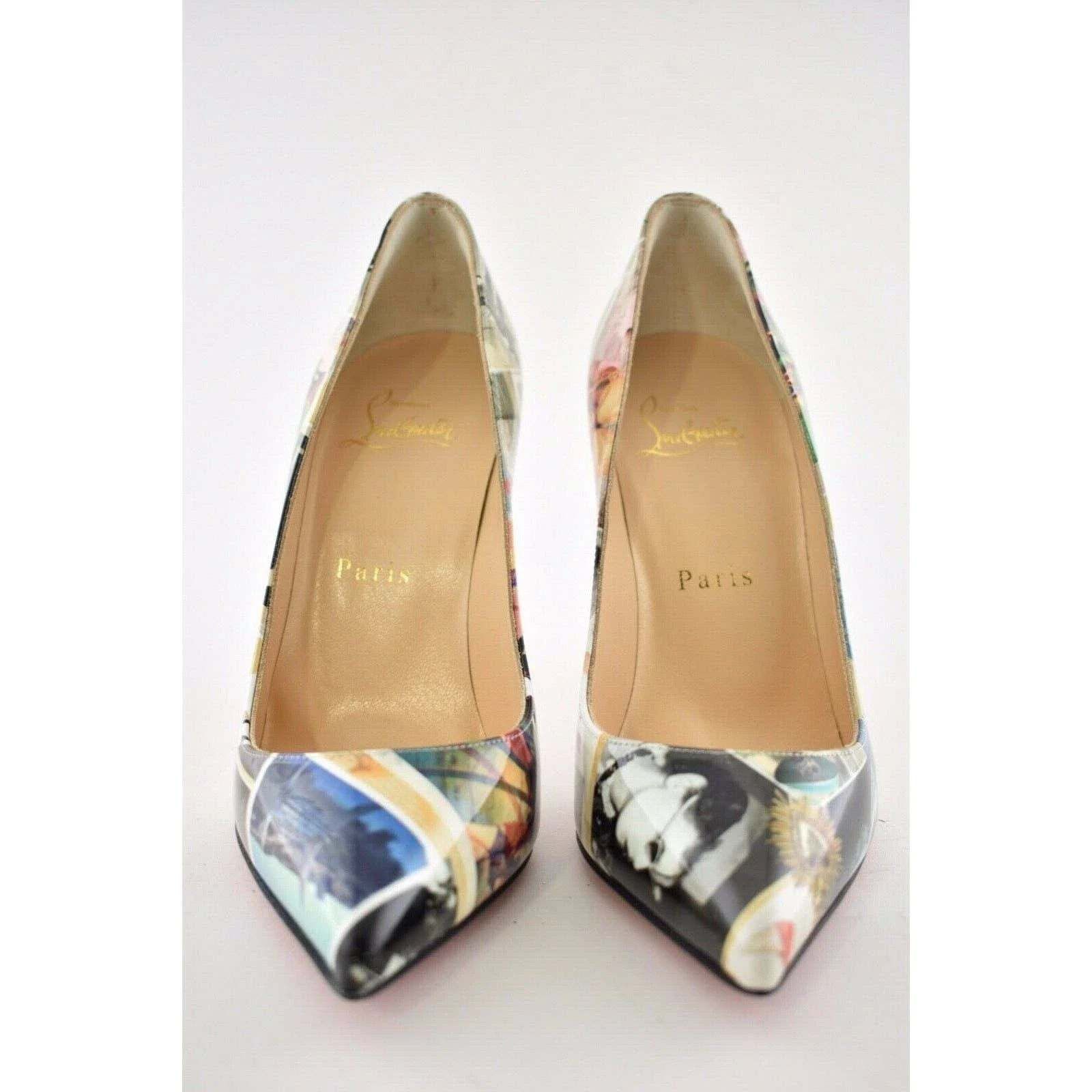 Christian Louboutin Christian Louboutin Pigalle Follies 100 Patent Collage Size US 7.5 / IT 37.5 - 6 Thumbnail