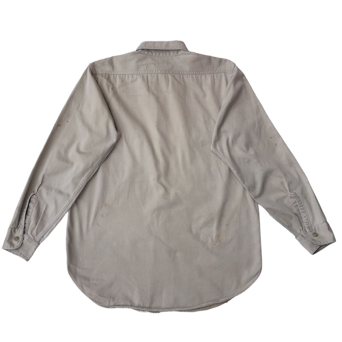 Sears Vintage 50's Sears Khaki Work Shirt Cat Eyes Button Size US L / EU 52-54 / 3 - 4 Thumbnail