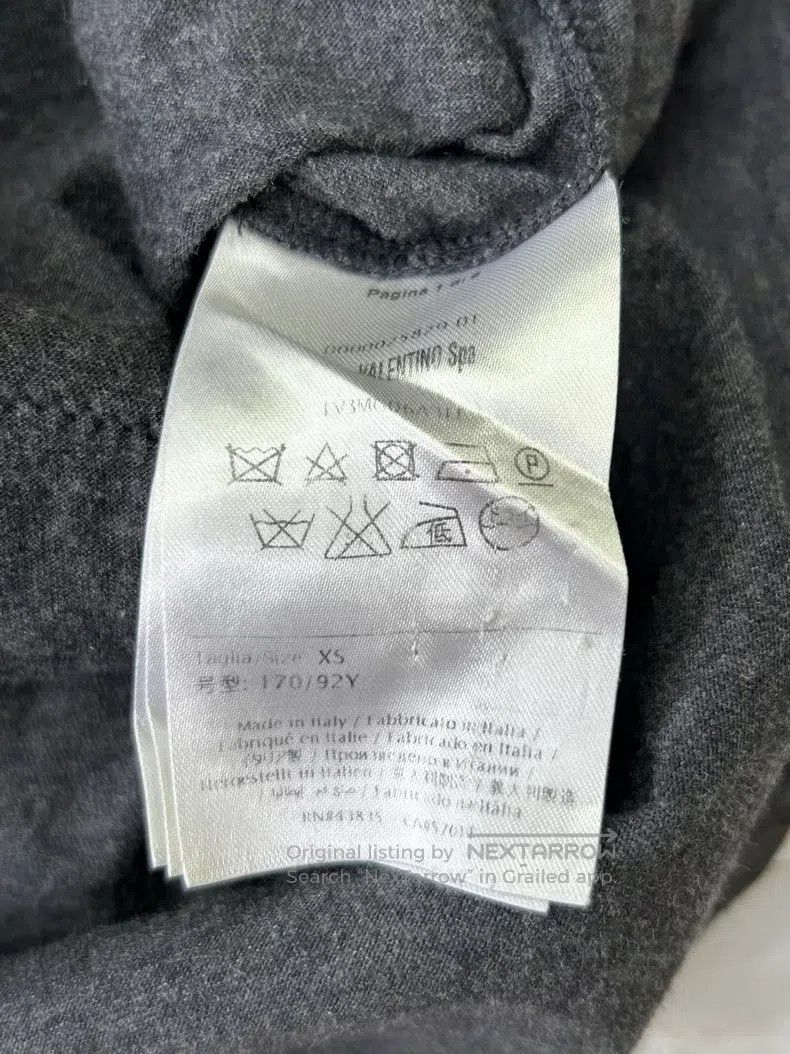 Valentino Valentino Grey embroidered T-shirt Size XS / US 0-2 / IT 36-38 - 8 Thumbnail