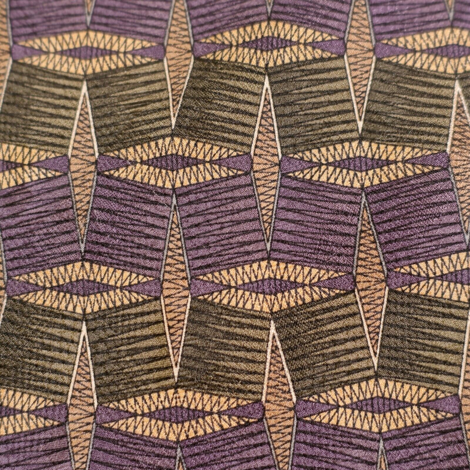 Croft & Barrow Croft & Barrow Purple Green Abstract Wide Silk Tie Size ONE SIZE - 2 Thumbnail