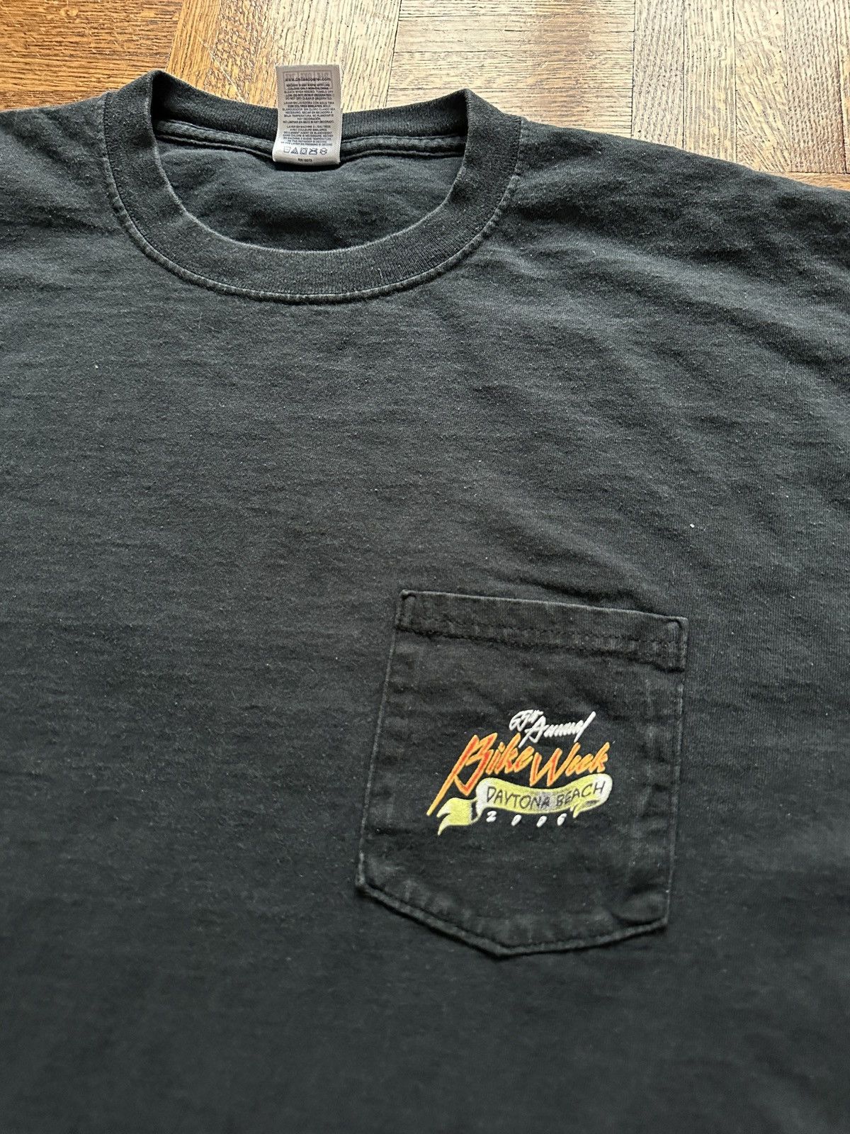 Vintage Vintage Y2K Daytona Beach Bike Week Flames Eagle Graphic Tee Size US XXL / EU 58 / 5 - 6 Thumbnail
