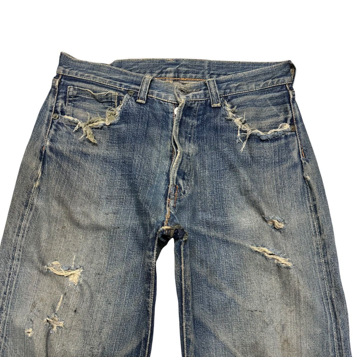The Real McCoy's Vintage Real McCoys Ultimate Seeker Distessed Denim Jeans Size US 30 / EU 46 - 4 Thumbnail