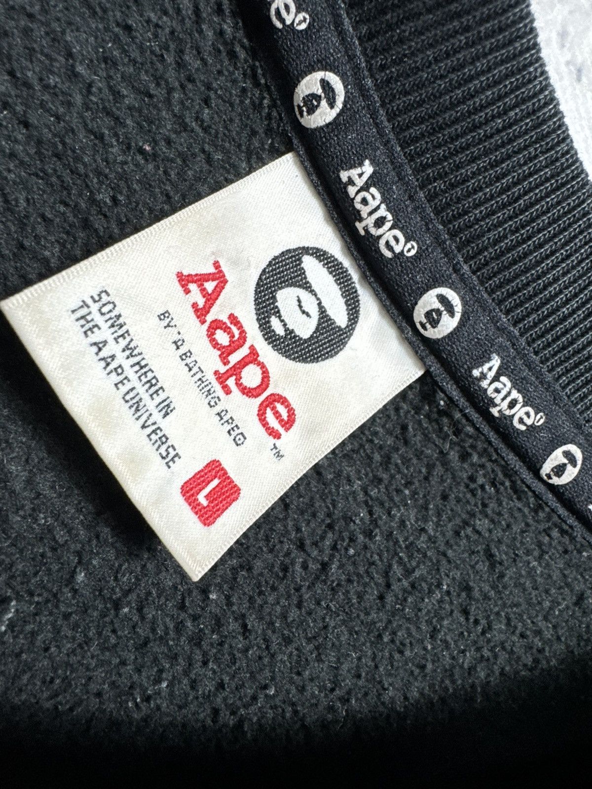 Aape Aape A Bathing Ape Bape Monkey Sweatshirt Black Big Logo Size US L / EU 52-54 / 3 - 7 Thumbnail