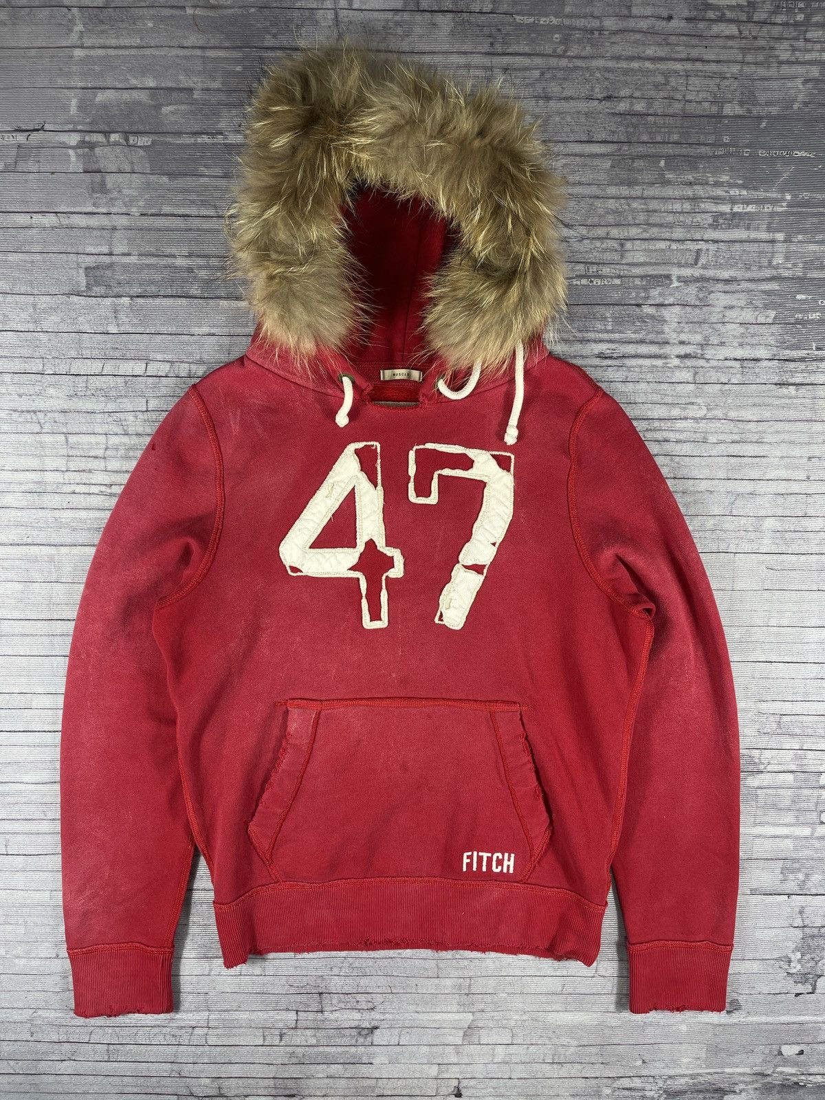 Abercrombie & Fitch Sunfade I6w9 Vkei Fur Hoodie Jacket