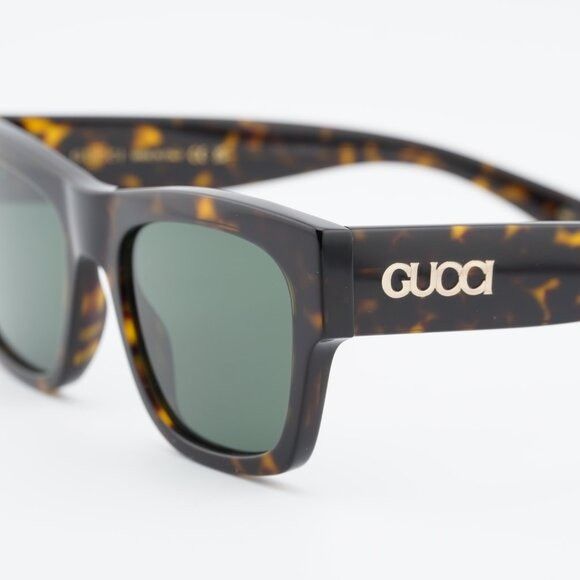 Gucci Gucci GG1793S 002 Sunglasses Havana Square Frame, Green Lens Size ONE SIZE - 7 Thumbnail