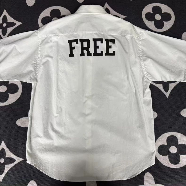 Balenciaga balenciaga black print white short-sleeve shirt-2507 Size US S / EU 44-46 / 1 - 2 Thumbnail