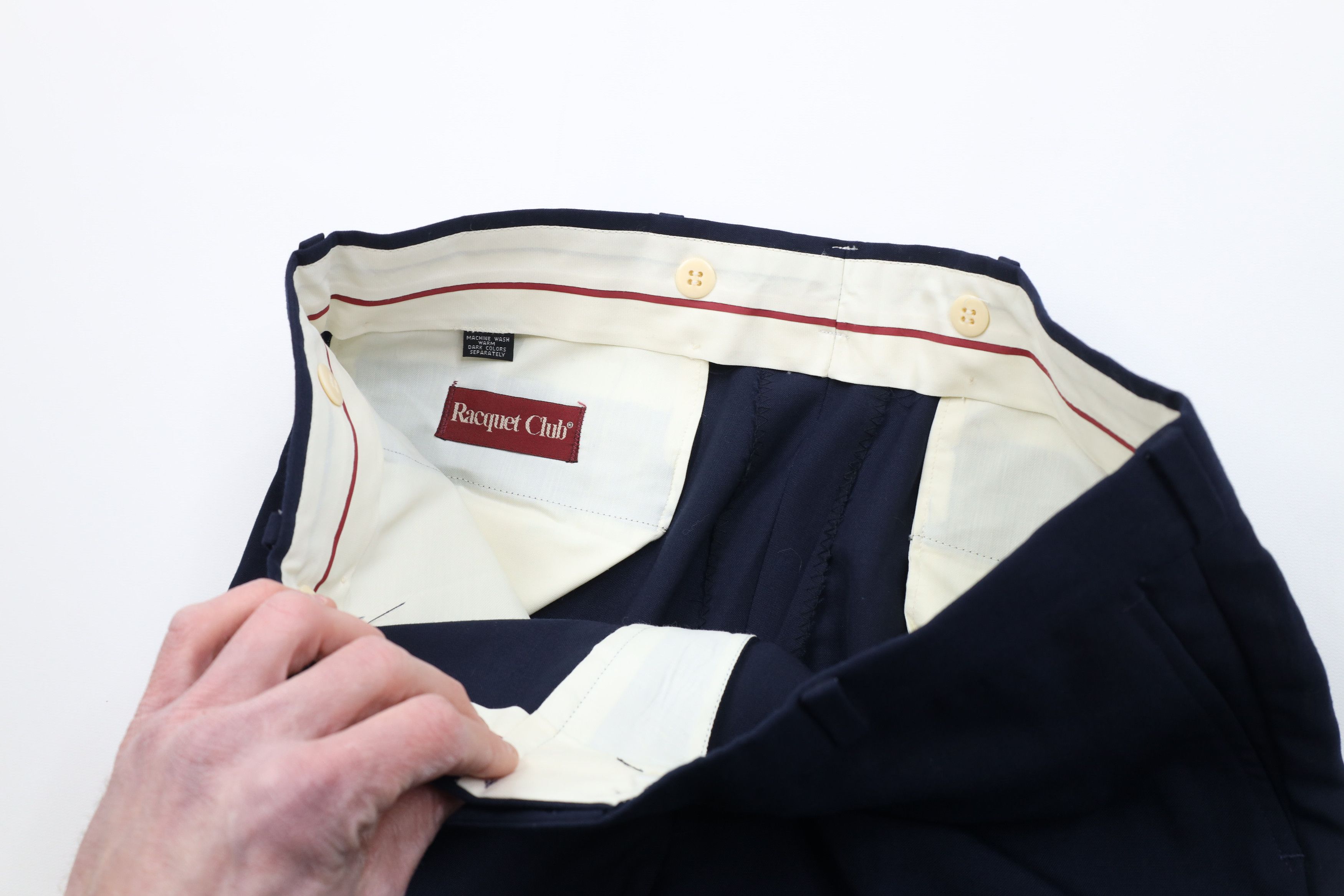 Vintage Vintage 70s Streetwear Wool Knit Wide Leg Chino Pants USA Size US 36 / EU 52 - 9 Thumbnail
