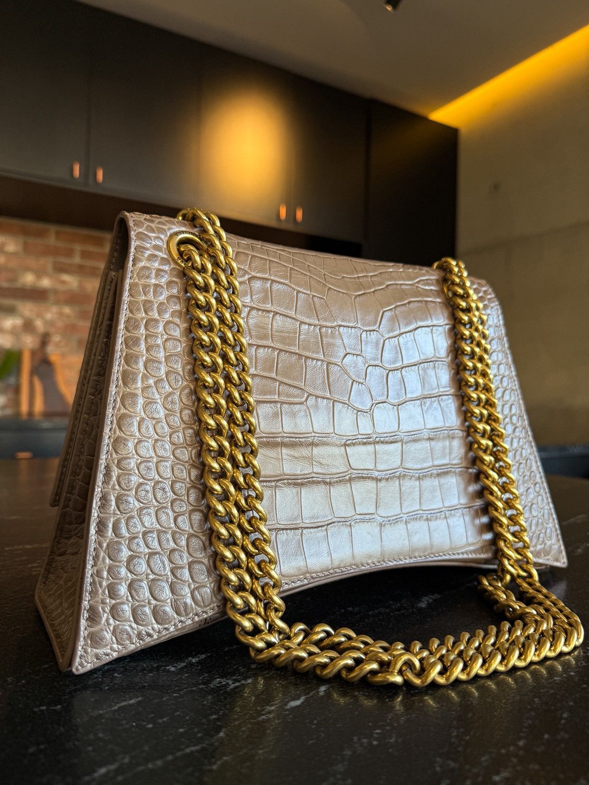 Balenciaga Crush Chain Bag - RARE- Medium - Crocodile Embossed Size ONE SIZE - 8 Thumbnail