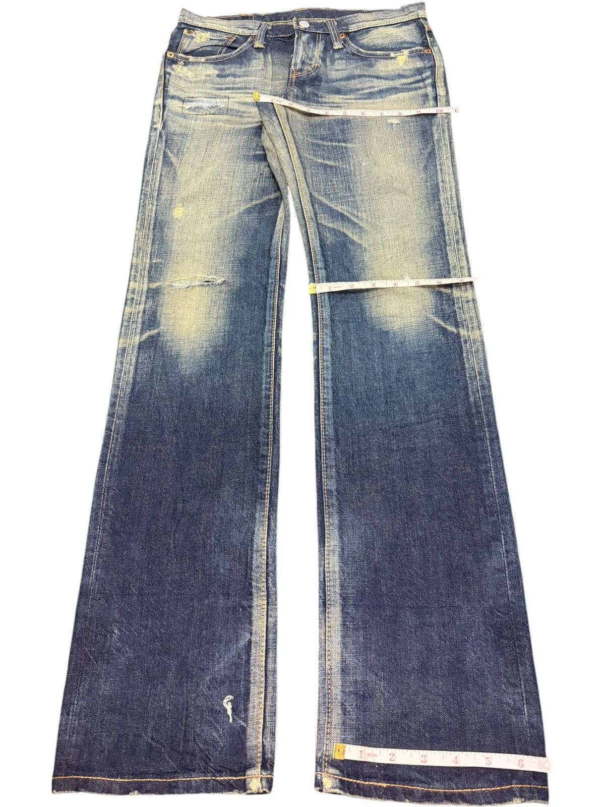 Edwin Vintage Japanese Edwin Rusty Mud Wash Distressed Jeans Size 29" - 8 Thumbnail