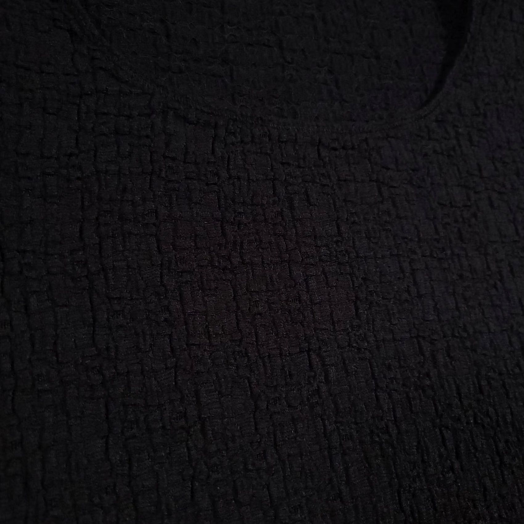 Croft & Barrow VINTAGE Croft & Barrow Shirt Women's Medium Black Short Sleeve Seersucker Pullover Size M / US 6-8 / IT 42-44 - 4 Thumbnail