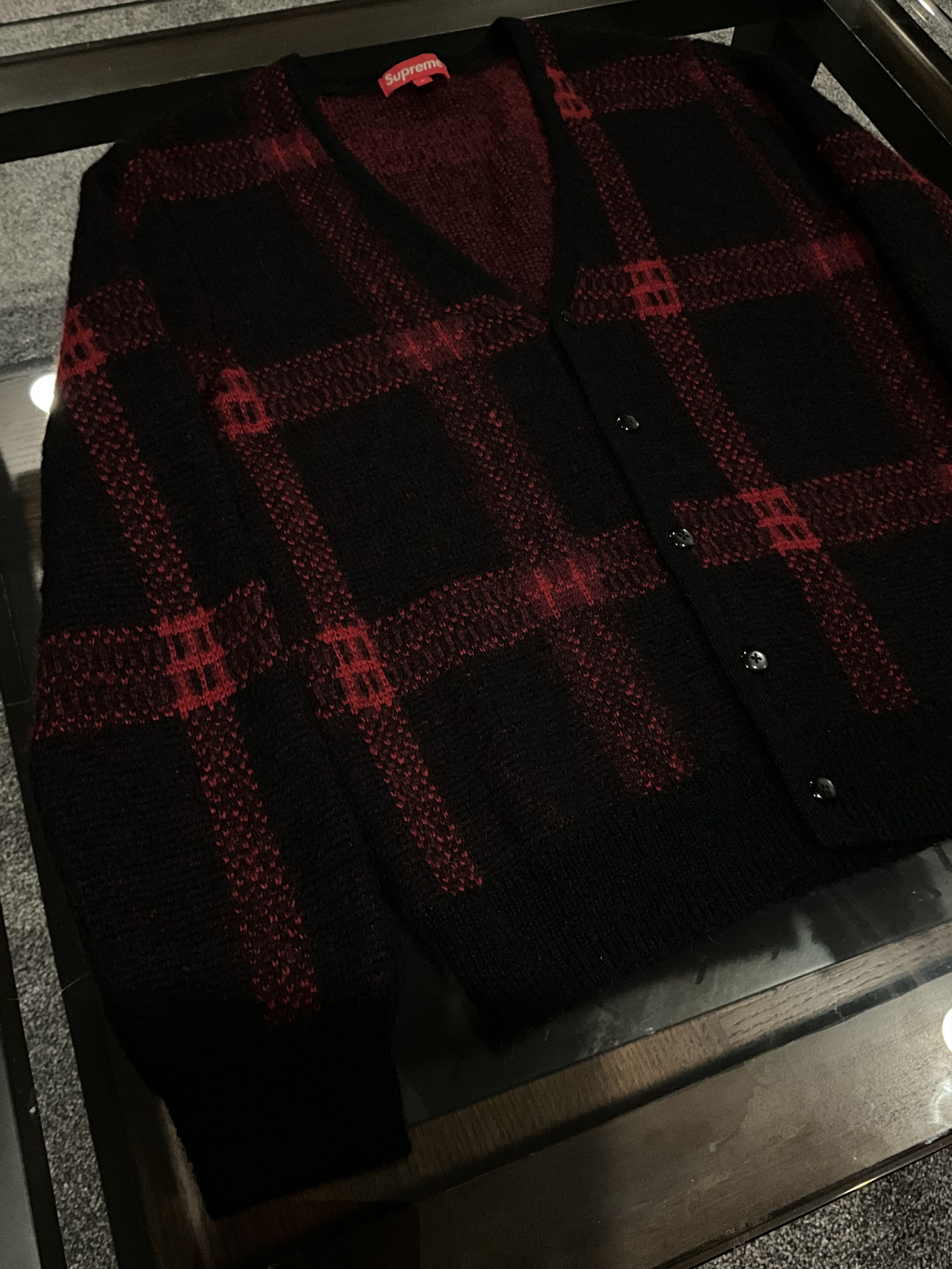 Supreme FW14 Plaid Mohair Cardigan DS Size US S / EU 44-46 / 1 - 5 Thumbnail