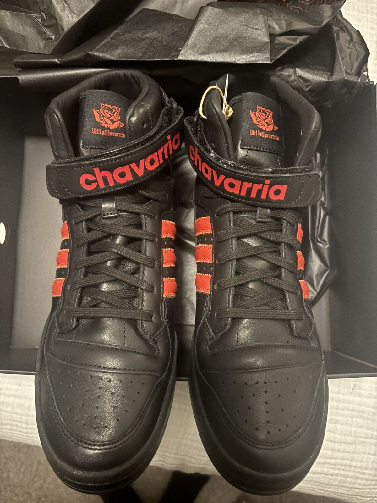 WILLY CHAVARRIA X ADIDAS HIGH TOP SNEAKERS