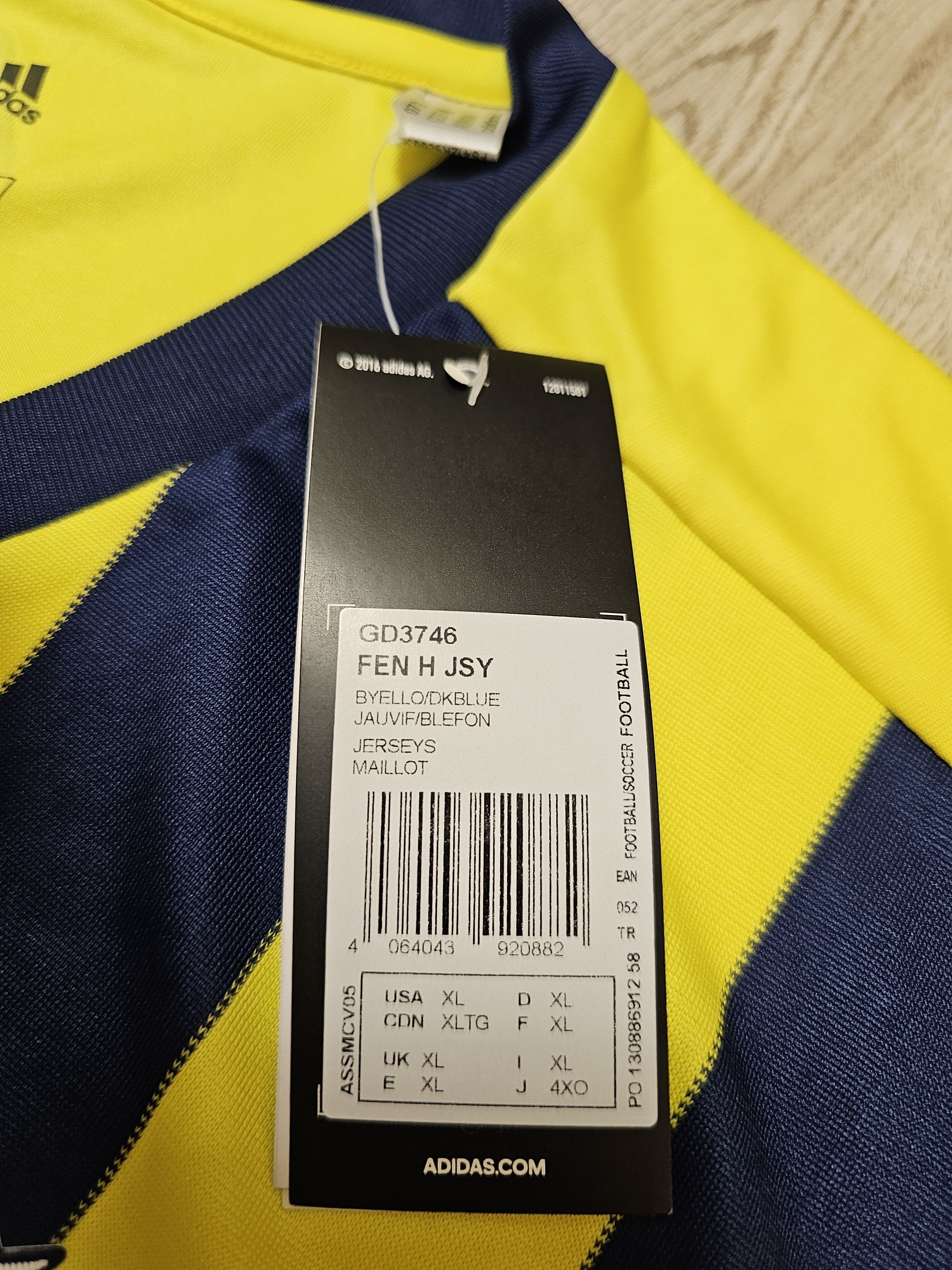 Adidas × All Sport FENERBAHCE 2022 HOME FOOTBALL SHIRT SOCCER JERSEY TURKEY Size US XL / EU 56 / 4 - 8 Thumbnail