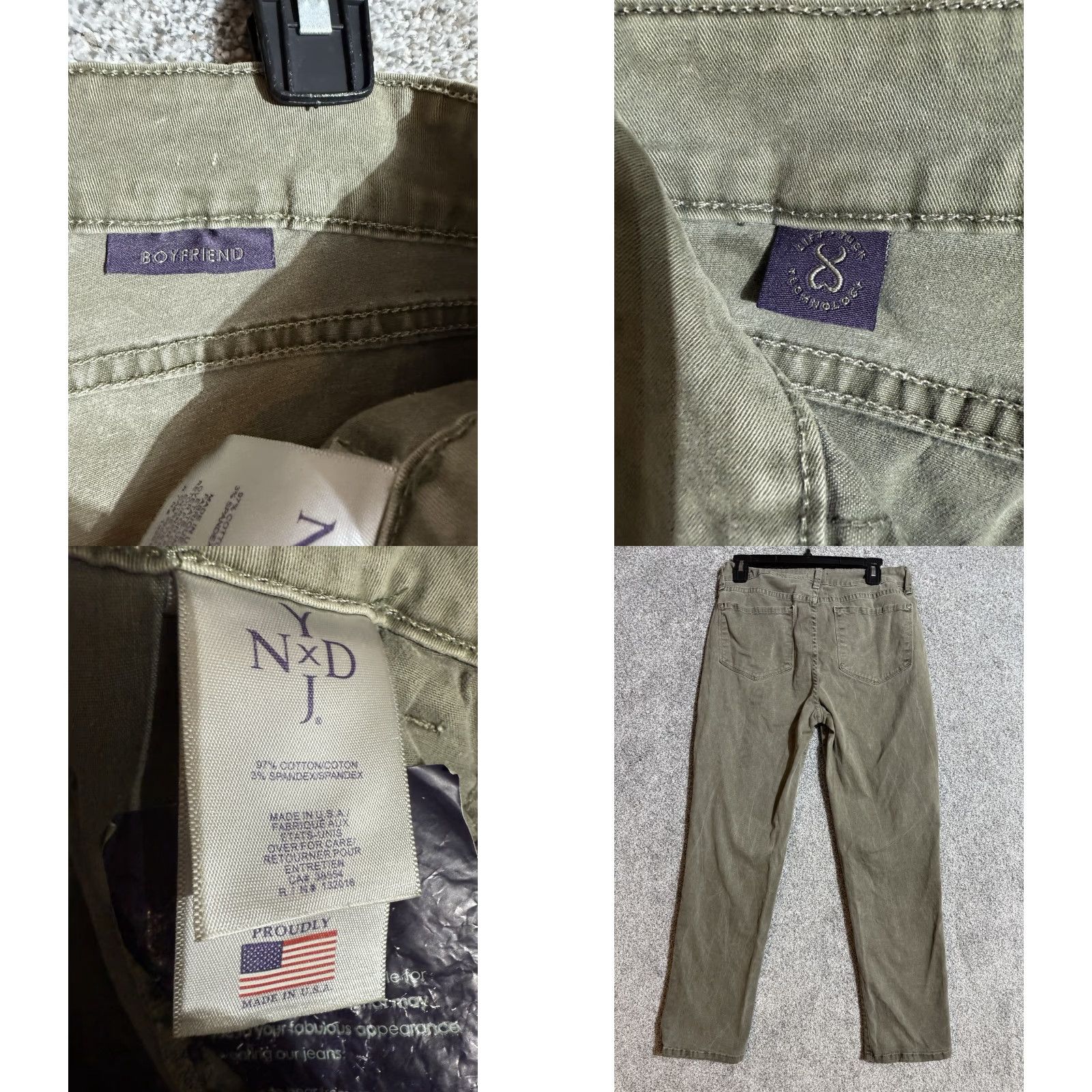 NYDJ VINTAGE NYDJ Jeans Womens Sz 8 Boyfriend Fit Straight Leg Stretch Denim USA City 90s 2000s Womens Jeans Size 30" / US 8 / IT 44 - 8 Thumbnail