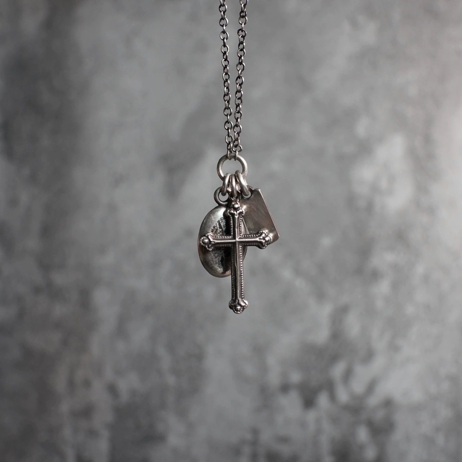 Werkstatt Munchen Werkstatt Munchen Large Cross Gothic Silver Necklace 70 Size ONE SIZE - 5 Thumbnail
