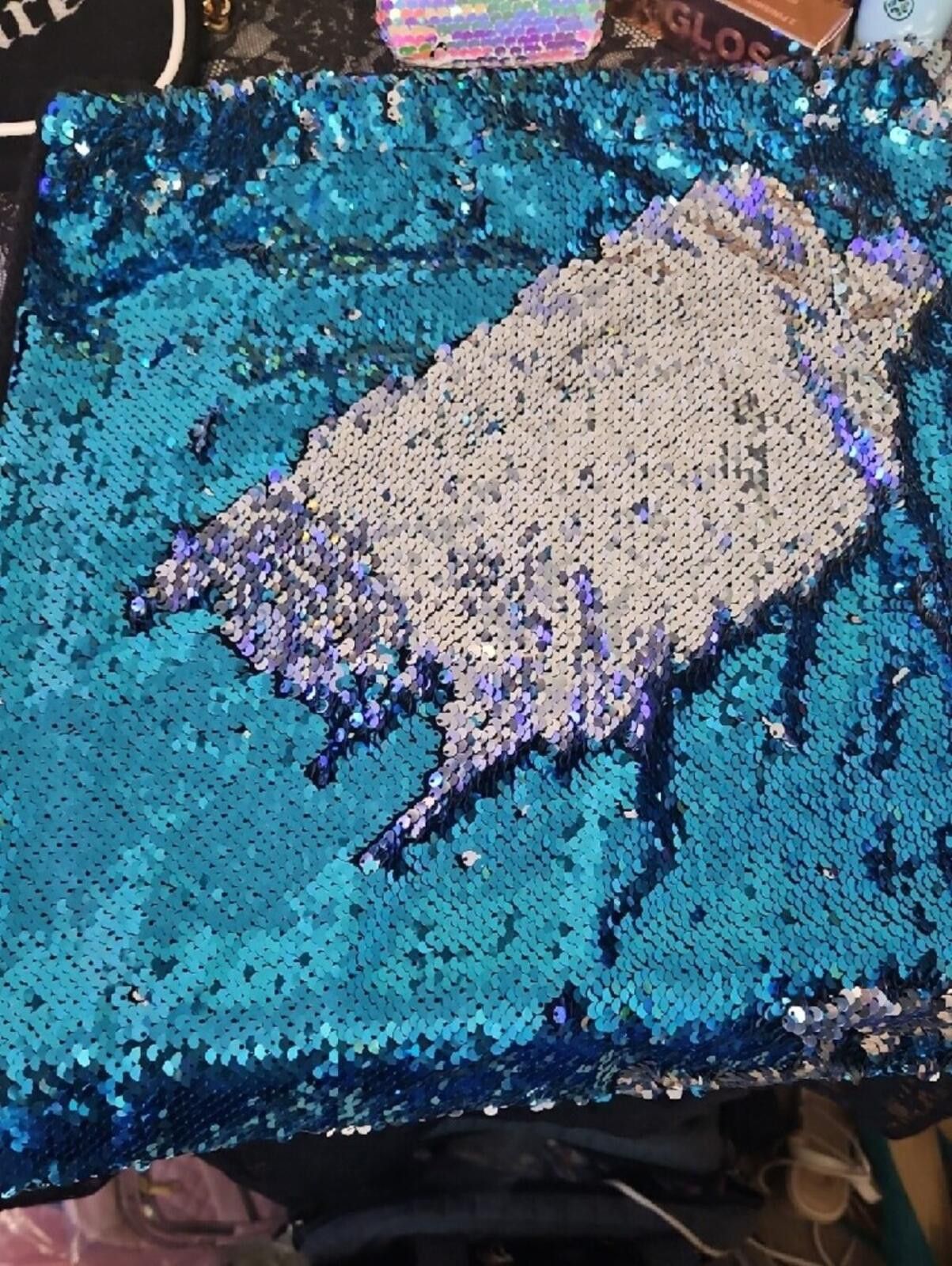 Other Blue to Silver Reversible Sequin Pouch Size ONE SIZE - 3 Thumbnail