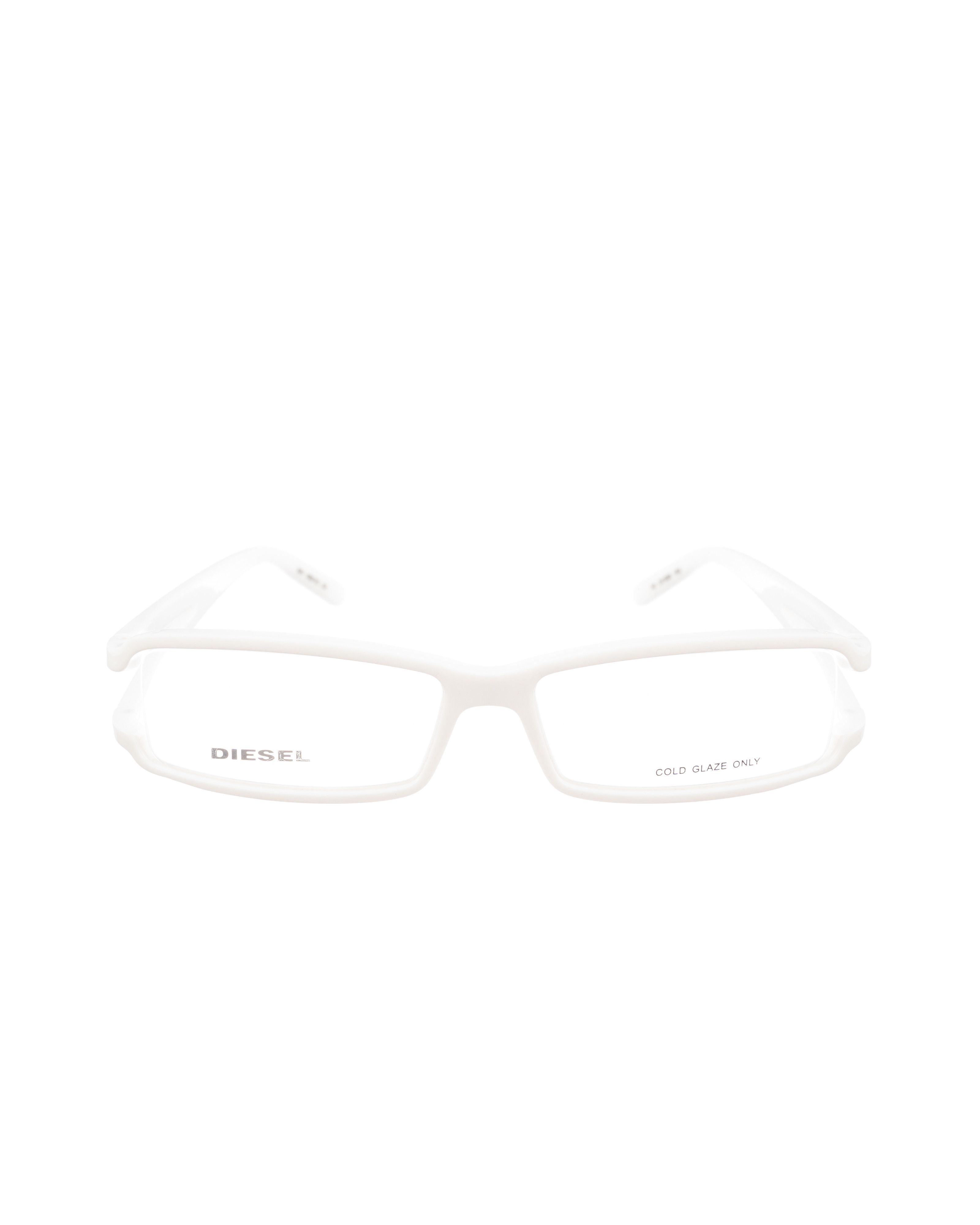 Diesel Diesel 00s White Plastic Glasses with Cut Outs Size ONE SIZE - 1 Thumbnail