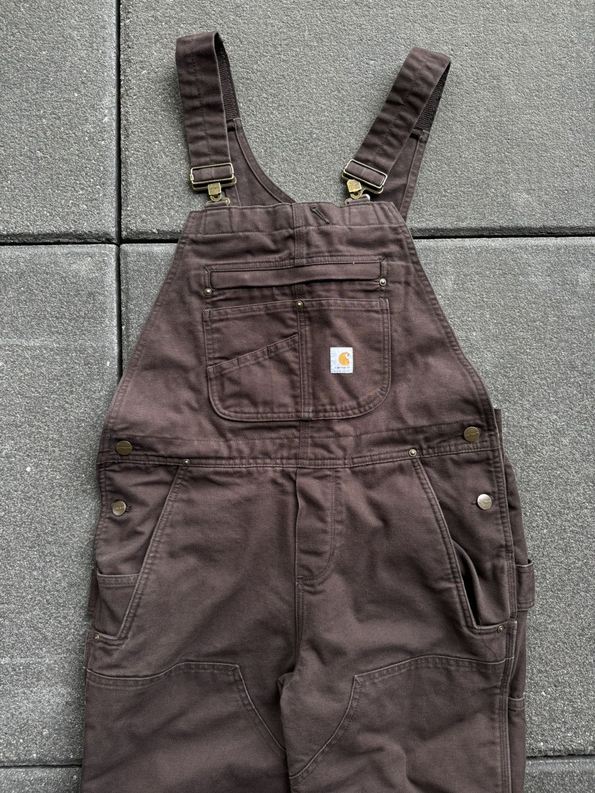 Carhartt CRAZY CARHARTT BRN INSULATED OVERALLS Size US 34 / EU 50 - 3 Thumbnail
