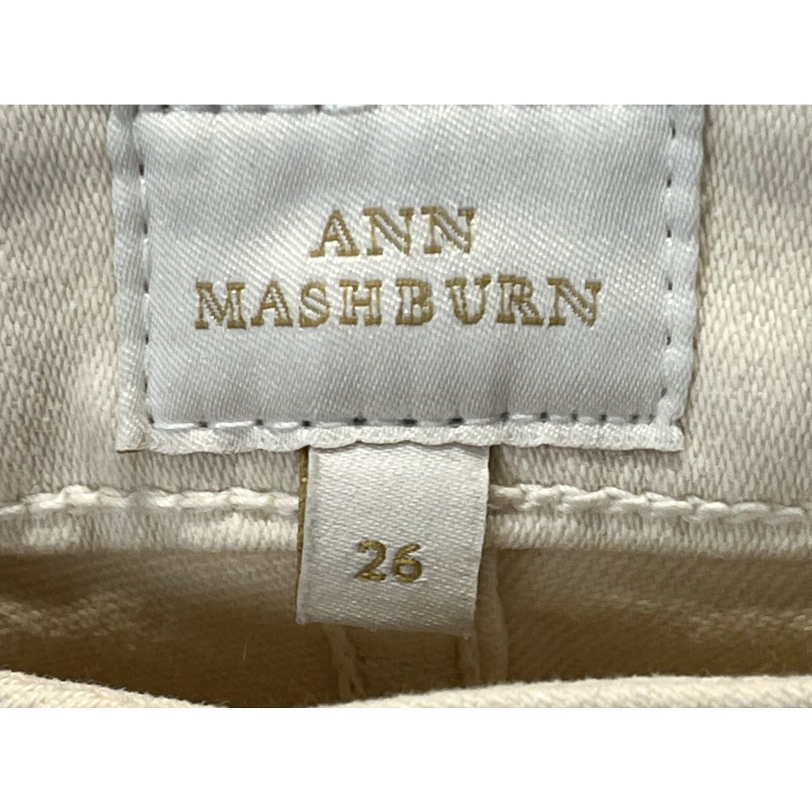 Vintage Ann Mashburn Jeans Womens 26 Cream Denim Bootcut Made In The USA Ivory Ecru USA 90s? Size 26" / US 2 / IT 38 - 5 Thumbnail