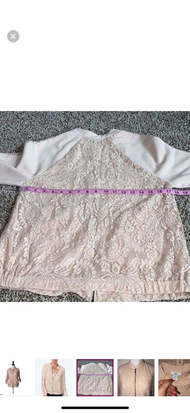 Bar III Bar III medium pink lace bomber jacket Size M / US 6-8 / IT 42-44 - 4 Thumbnail