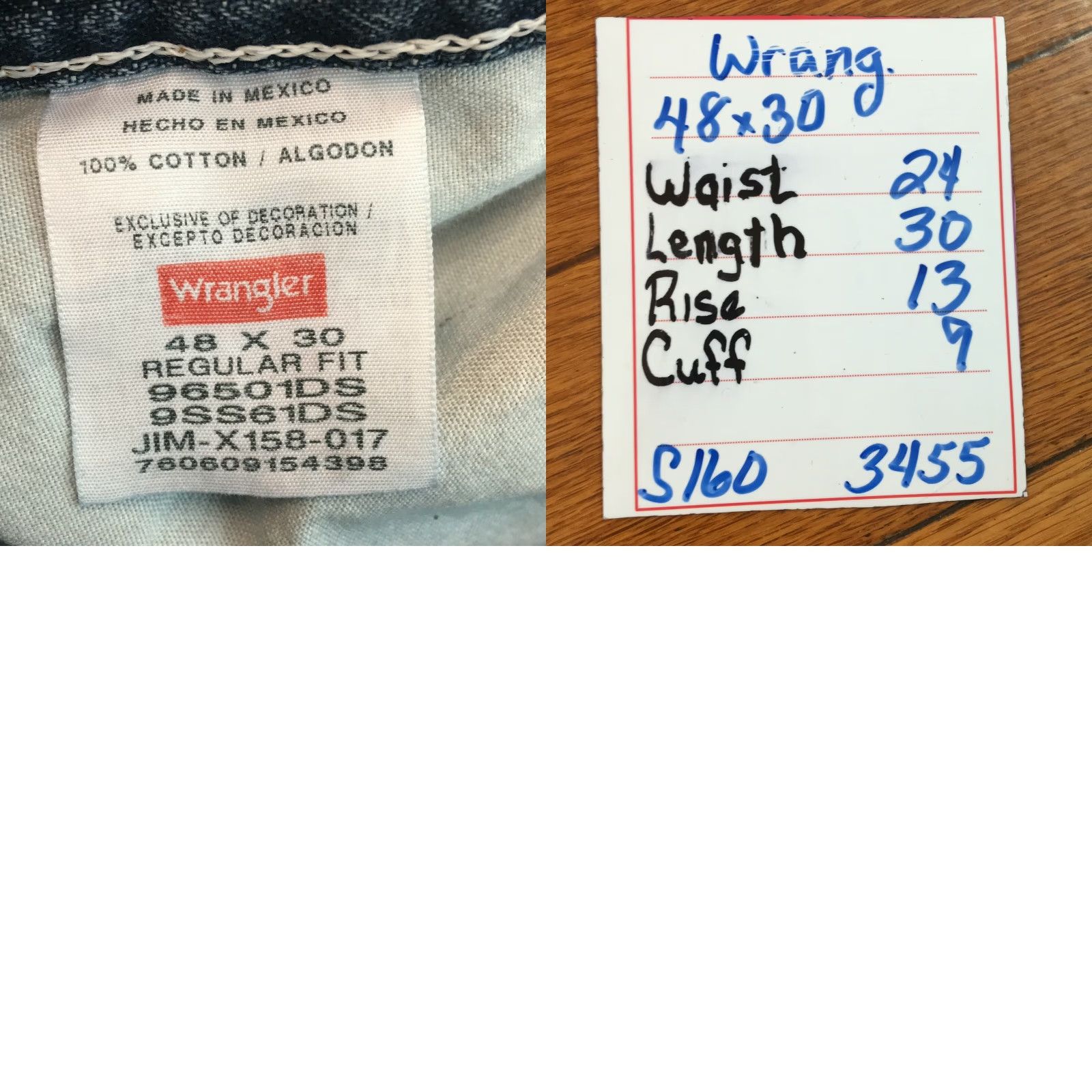Wrangler Wrangler Mens Casual Regular Jeans Blue 48X30 Regular 100% Cotton Denim Straight Belt Loops 5-Pocket Rustler by Wrangler Mens Jeans blue Regular 48X30 Size US 32 / EU 48 - 8 Thumbnail