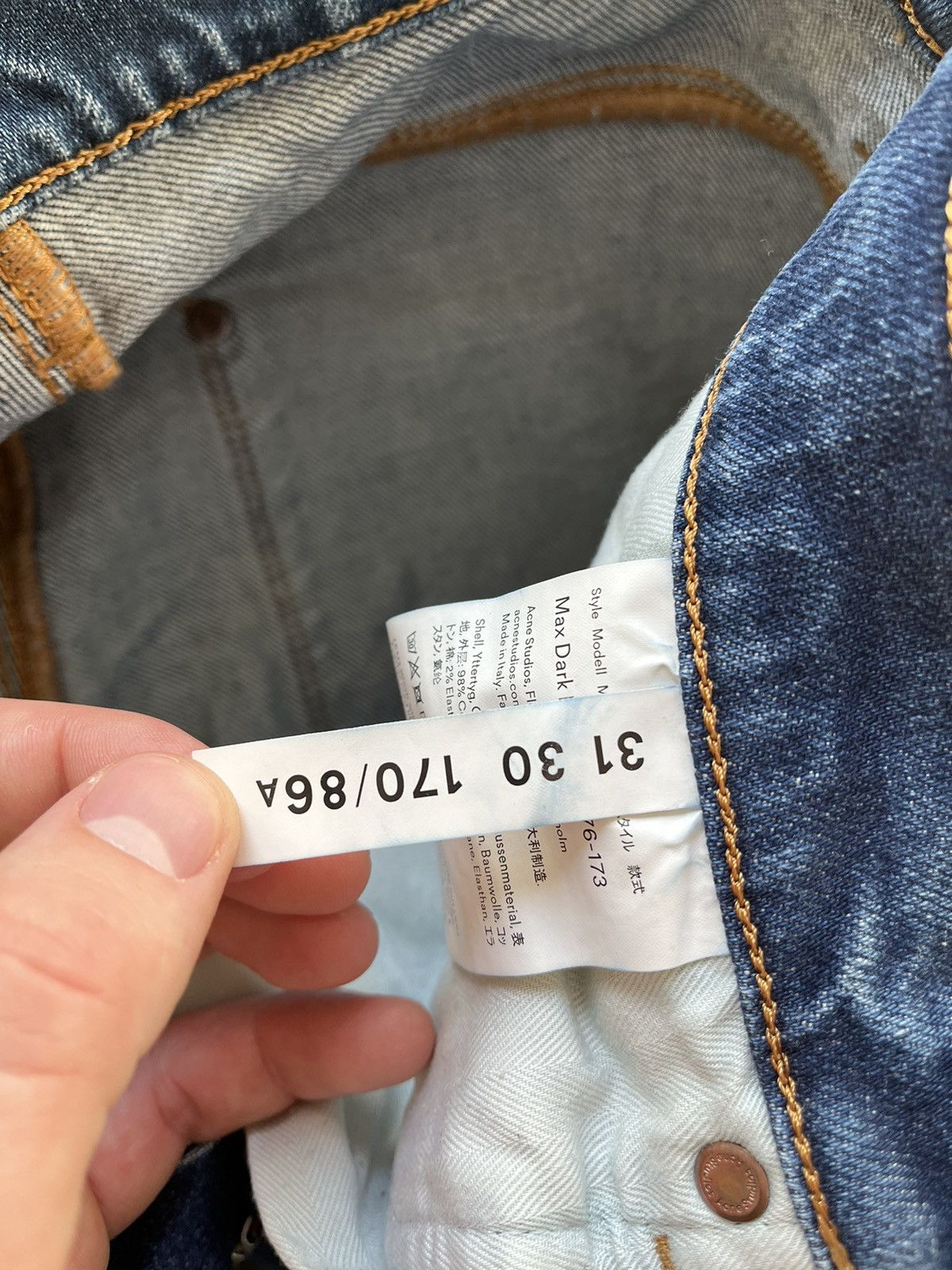 Acne Studios Acne Studios Max dark blue Size US 31 - 4 Thumbnail