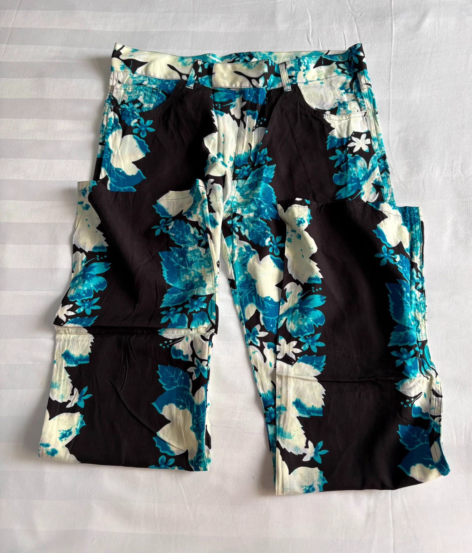 Jean Paul Gaultier Jean Paul Gaultier Vintage Flower Paneled Trousers Size 29" - 4 Thumbnail