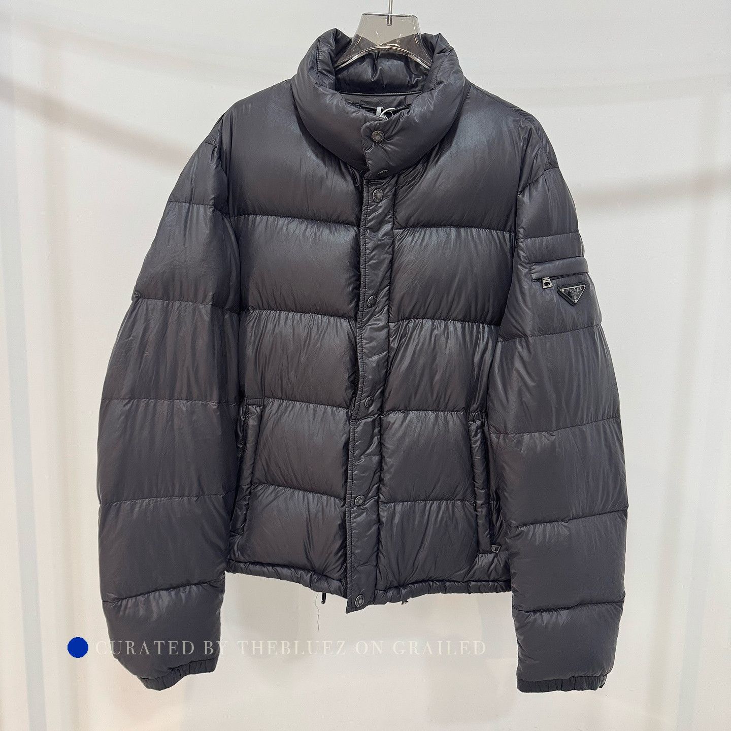 Prada Black Puffer Jacket with Stand Collar - Size M Size US M / EU 48-50 / 2 - 1 Thumbnail