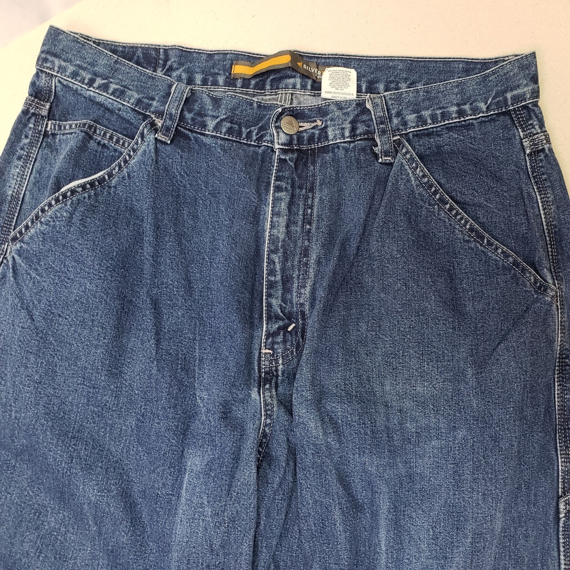 Levi's Levi's Silver Tab Men's Carpenter Fit Wide Leg Jeans 34/34 Size US 34 / EU 50 - 4 Thumbnail