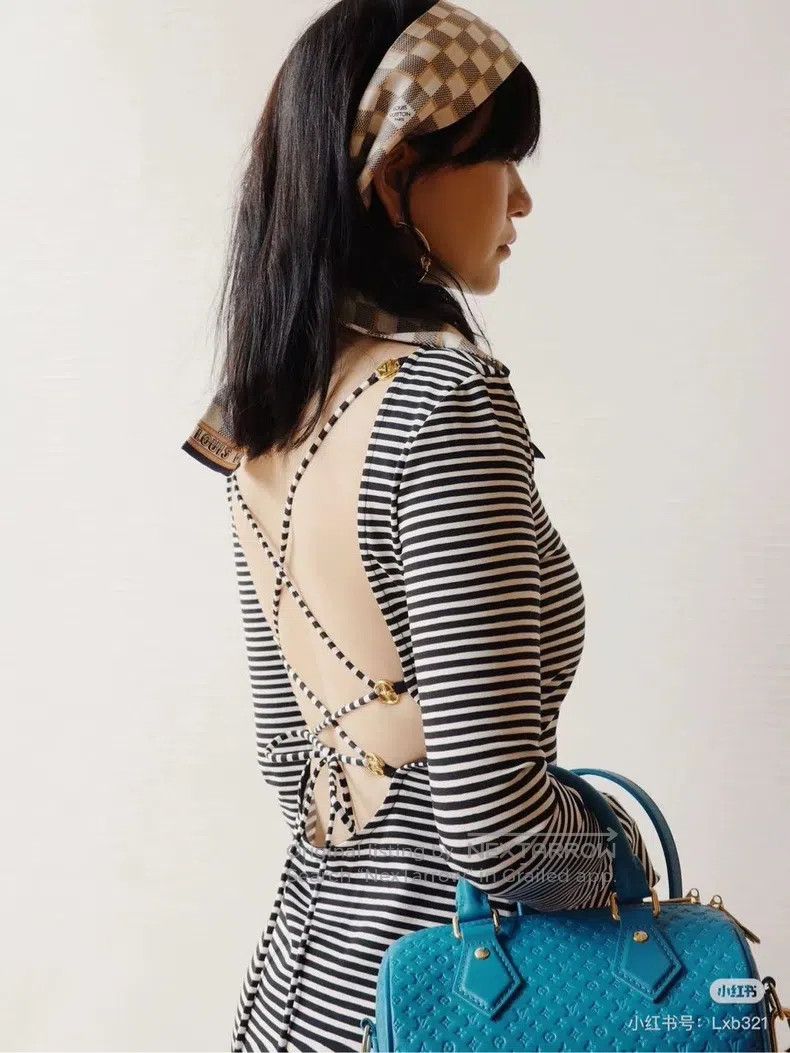 Louis Vuitton Louis Vuitton Striped Halter Dress Size S / US 4 / IT 40 - 8 Thumbnail