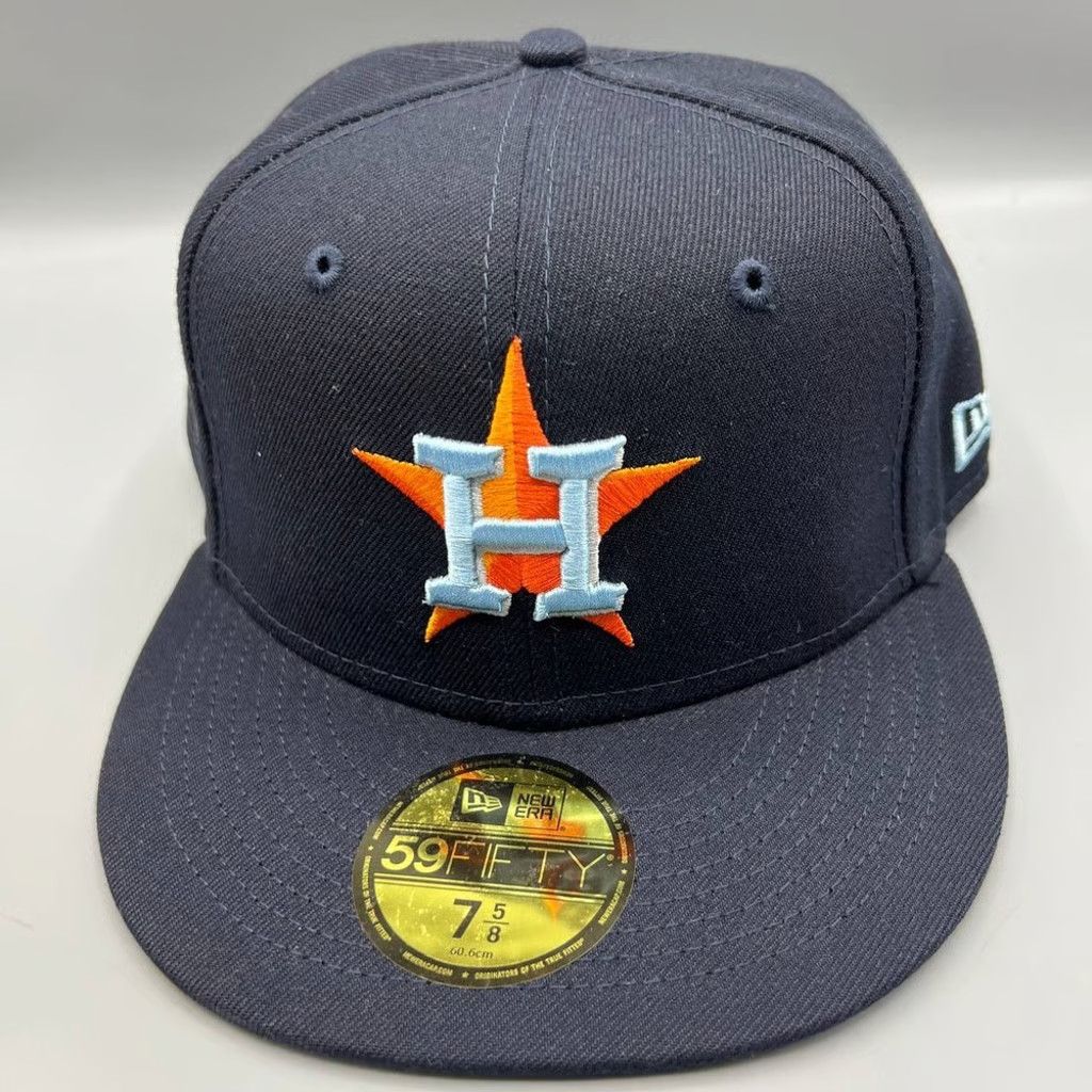 New Era Houston Astros Hat Men 7 5/8 Cloud 59Fifty New Era Fitted Size ONE SIZE - 2 Thumbnail